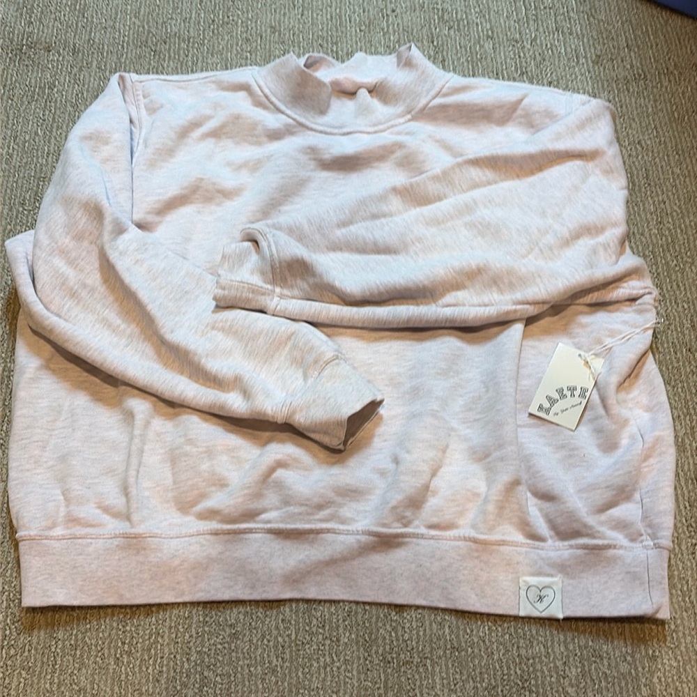 Kaete by GN reversible heather pink mock neck size XL/XXL